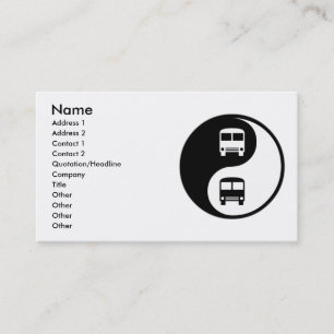 Yin Yang, das einen Bus fährt Visitenkarte