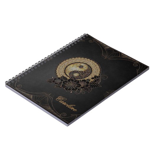 Yin Yang das Symbol für Balance Notizblock (Linke Seite)