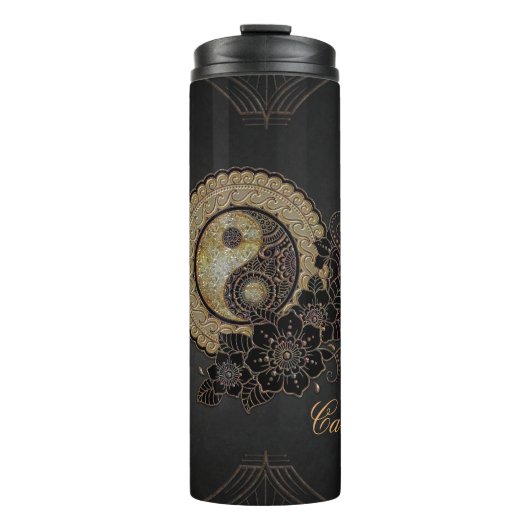 Yin Yang das Symbol für Balance Thermosbecher (Vorderseite)