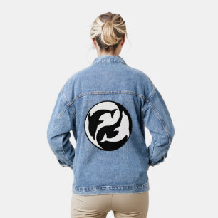 Yin Yang Dauphins Jeansjacke