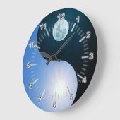 Yin yang day-night große wanduhr (Winkel)
