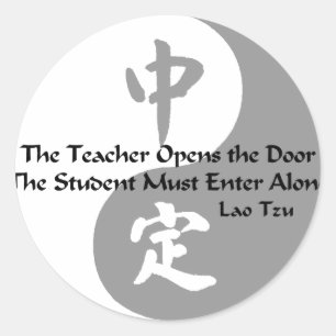 Yin Yang - Der Lehrer Runder Aufkleber