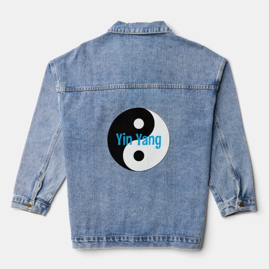 Yin Yang Design Denim Jacket Jeansjacke (Rückseite)