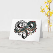 Yin Yang Design Karte (Gelbe Blume)