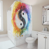 Yin Yang Digital Art Duschvorhang (Beispiel)