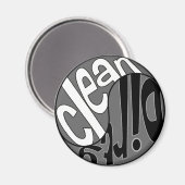 Yin Yang Dirty Clean Geschirrspüler Magnet weiß/sc (Vorderseite/Rückseite)