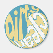 Yin Yang Dirty Clean Geschirrspüler Magnet Yellow/ (Vorne)