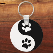 Yin Yang Dog Paws Schlüsselanhänger (Vorderseite)