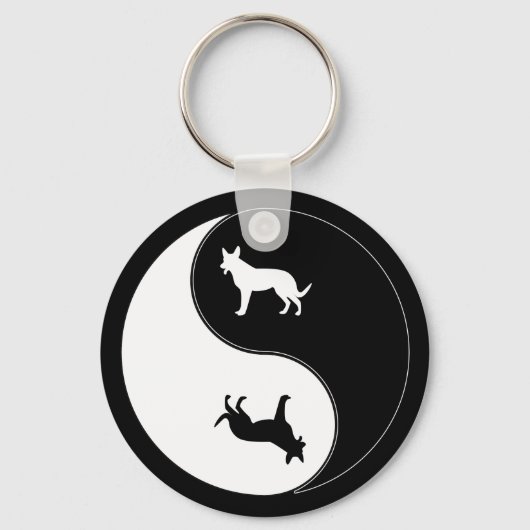 Yin Yang Dog Schlüsselanhänger (Vorderseite)