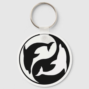 Yin Yang Dolphin Keychain Schlüsselanhänger