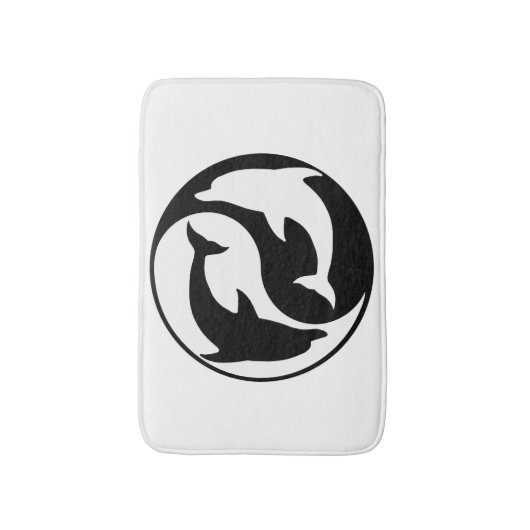 Yin Yang Dolphins Bath Mat Badematte (Vorderseite Vertikal)