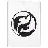 Yin Yang Dolphins Clipboard Klemmbrett (Rückseite)