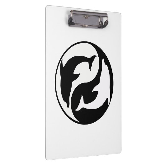 Yin Yang Dolphins Clipboard Klemmbrett (Rechts)
