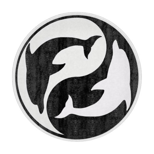 Yin Yang Dolphins Cutting Board Schneidebrett (Vorderseite)