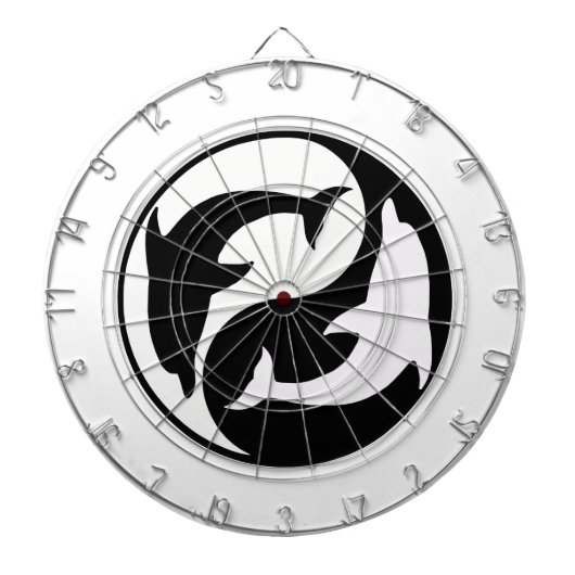 Yin Yang Dolphins Dart Board Dartscheibe (vorne)
