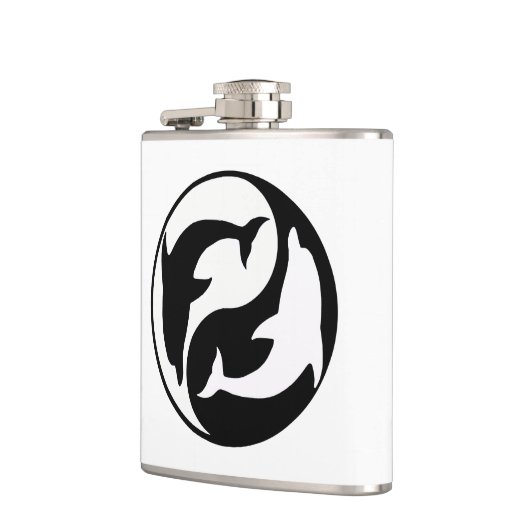 Yin Yang Dolphins Flask Flachmann (Links)