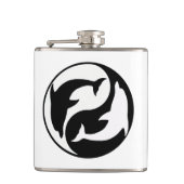 Yin Yang Dolphins Flask Flachmann (Vorderseite)