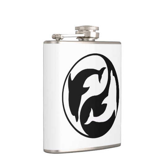 Yin Yang Dolphins Flask Flachmann (Rechts)