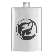 Yin Yang Dolphins Flask Flachmann (Vorderseite)