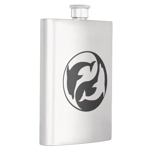 Yin Yang Dolphins Flask Flachmann (Rechts)
