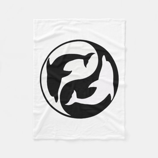 Yin Yang Dolphins Fleece Blanket (Vorderseite)
