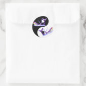 Yin Yang Dolphins Runder Aufkleber (Tasche)