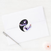 Yin Yang Dolphins Runder Aufkleber (Umschlag)