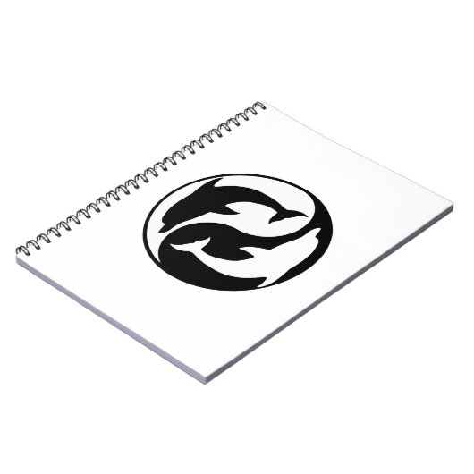 Yin Yang Dolphins Spiral Notebook Notizblock (Linke Seite)