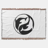 Yin Yang Dolphins Throw Blanket Decke (Vorderseite)