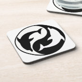 Yin Yang Dolphins Untersetzer (Linke Seite)