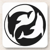 Yin Yang Dolphins Untersetzer (Vorderseite)