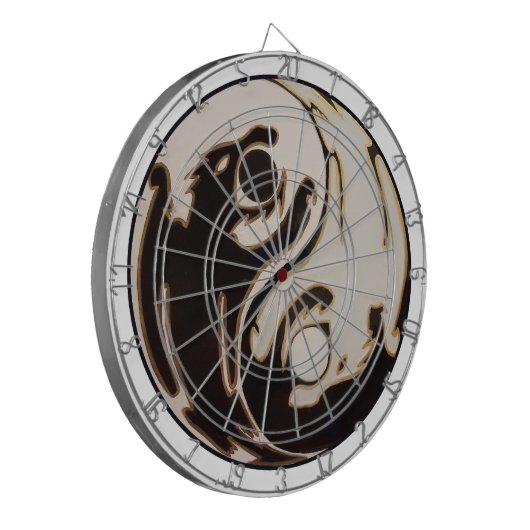 Yin Yang Double Dragon Dartscheibe (Vorderseite Links)
