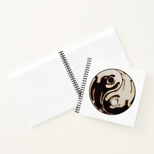 Yin Yang Double Dragon Spiral Notebook Notizblock (Innenseite)