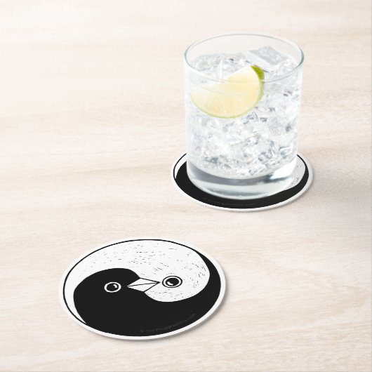 Yin Yang doves Untersetzer (Vor Ort)