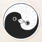 Yin Yang doves Untersetzer (Vorderseite)