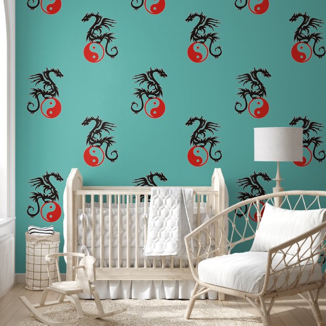 Yin & Yang - Drache 1 Tapete (Kinder)