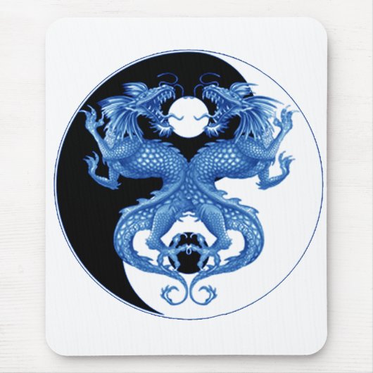 Yin Yang Drache 2 Mousepad (Vorne)