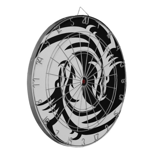 Yin Yang Drache Dartscheibe (Vorderseite Links)
