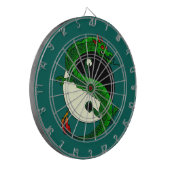 Yin Yang Drache Dartscheibe (Vorderseite Links)