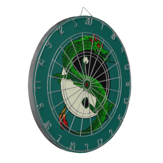 Yin Yang Drache Dartscheibe (Vorderseite Links)