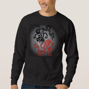 Yin/Yang-Drache Mond/sundragon Brandung Sweatshirt
