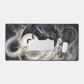 Yin-Yang-Drache Schreibtischunterlage (Tastatur & Maus)