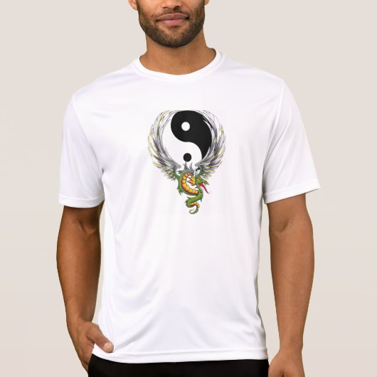 Yin Yang Drache-T - Shirt (Vorderseite)