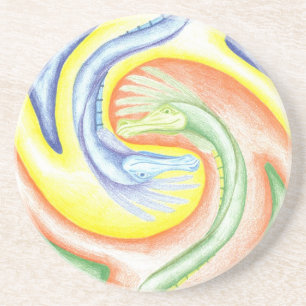Yin-Yang Drache-Untersetzer Untersetzer