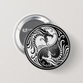 Yin Yang Drachen Button (Vorne & Hinten)