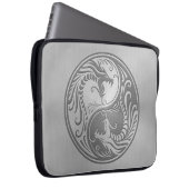 Yin Yang Drachen, Edelstahl Laptopschutzhülle (Vorne Rechts)