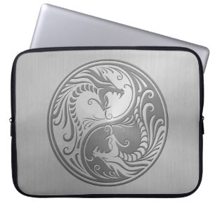 Yin Yang Drachen, Edelstahl Laptopschutzhülle