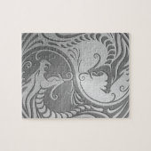 Yin Yang Drachen, Edelstahl Puzzle (Horizontal)