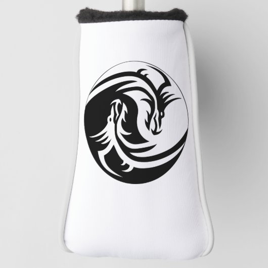 Yin-Yang-Drachen Golf Headcover (Rotieren 90)