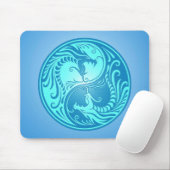 Yin Yang Drachen, hellblau Mousepad (Mit Mouse)